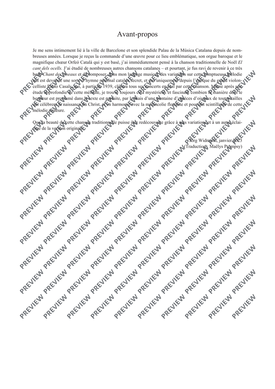 Variations on ‘El cant dels ocells’ (The Song of the Birds) Choir scores gallery preview page 6