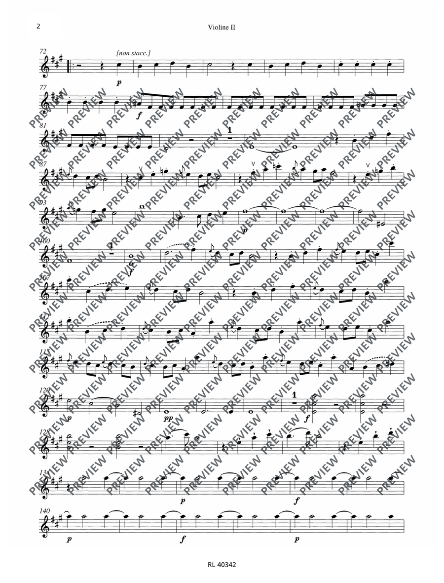 Sinfonia in A Sinfonia in A Violin scores gallery preview page 3