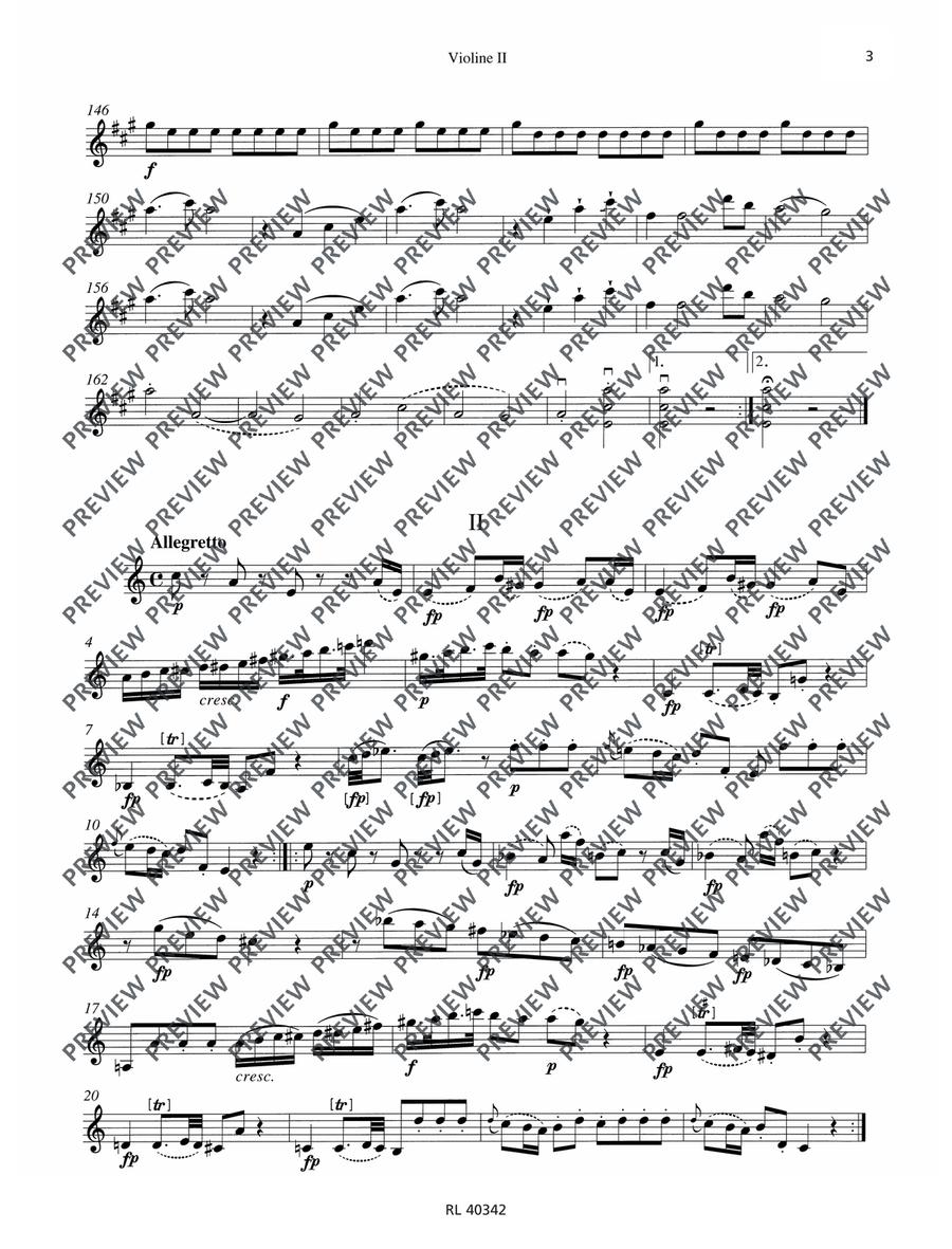 Sinfonia in A Sinfonia in A Violin scores gallery preview page 4