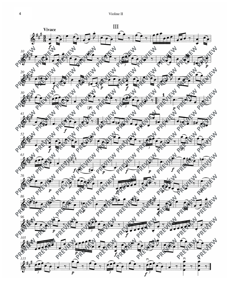 Sinfonia in A Sinfonia in A Violin scores gallery preview page 5