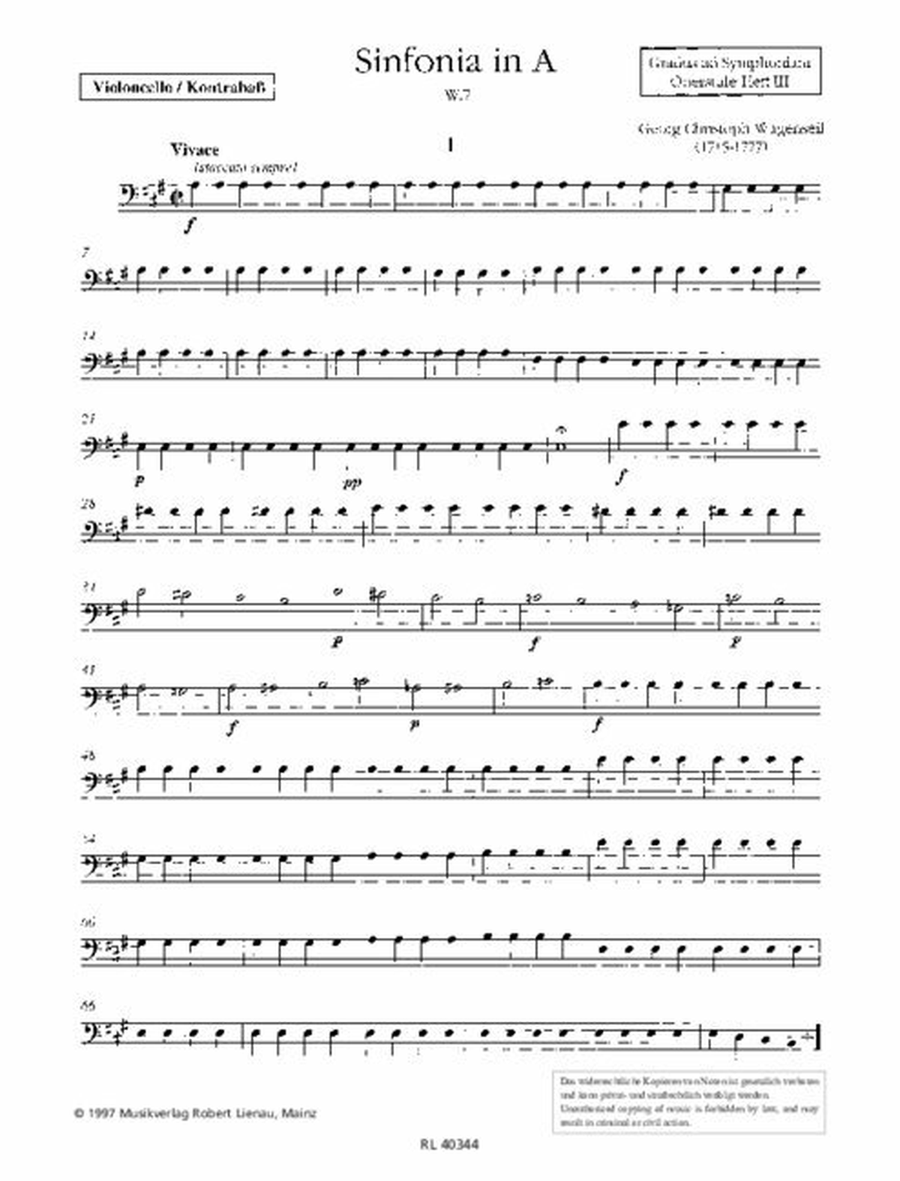 Sinfonia in A Sinfonia in A Double Bass scores gallery preview page 1