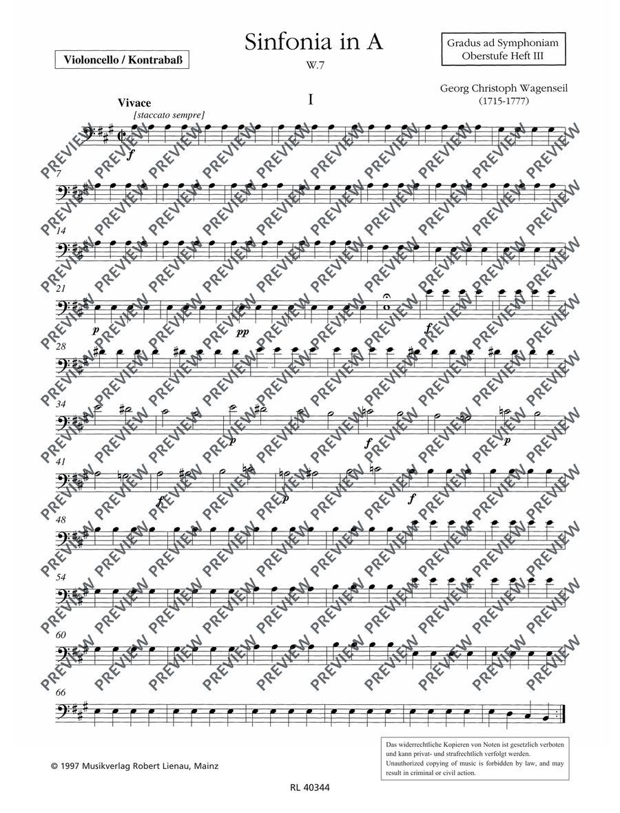 Sinfonia in A Sinfonia in A Double Bass scores gallery preview page 2