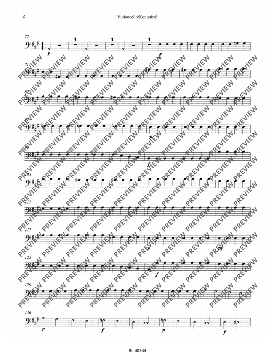 Sinfonia in A Sinfonia in A Double Bass scores gallery preview page 3