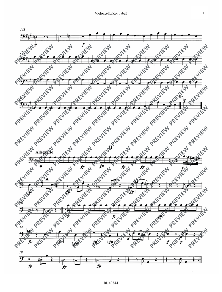Sinfonia in A Sinfonia in A Double Bass scores gallery preview page 4