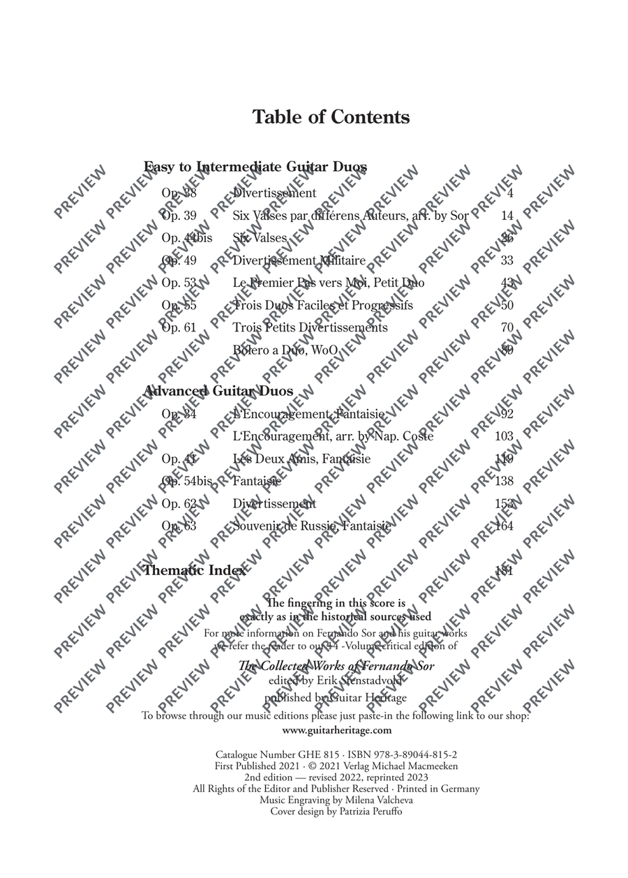 The Guitar Duos The Guitar Duos Miniature Score scores gallery preview page 4