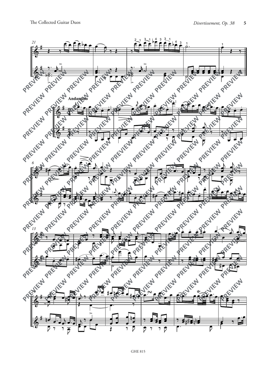 The Guitar Duos The Guitar Duos Miniature Score scores gallery preview page 6