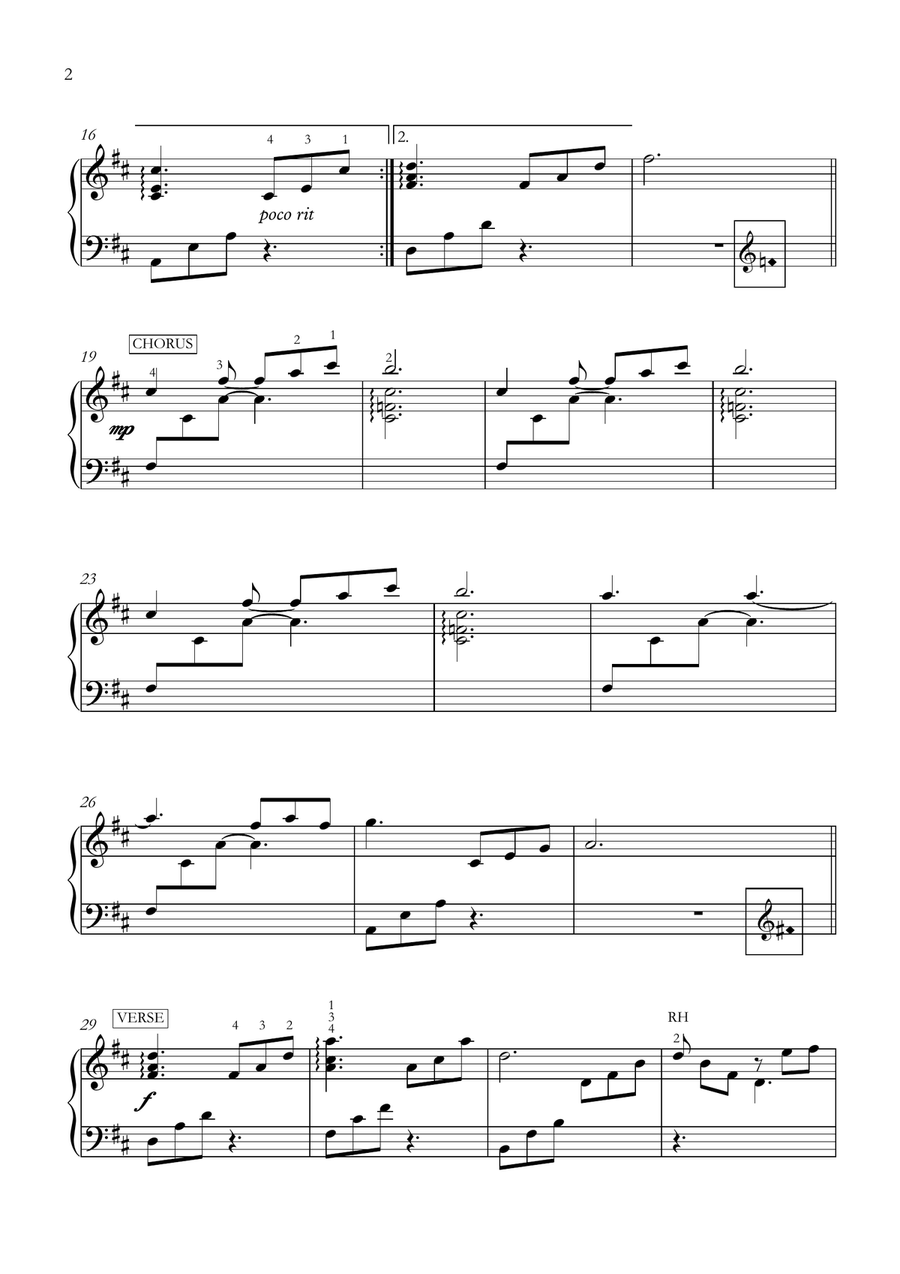 Can't Help Falling In Love Celtic Harp scores gallery preview page 2