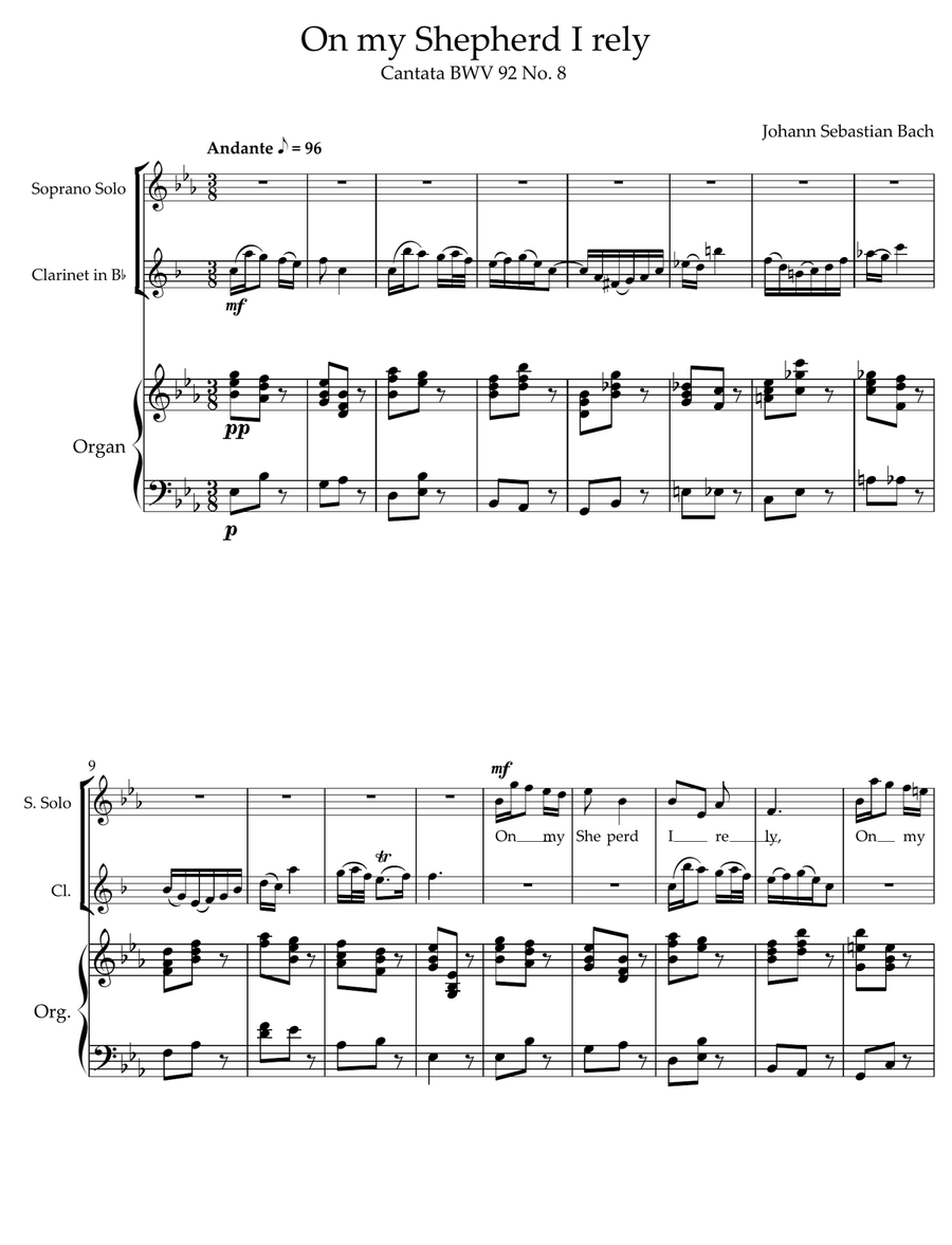 On my Shepherd I rely On my Shepherd I rely Soprano Voice scores gallery preview page 1