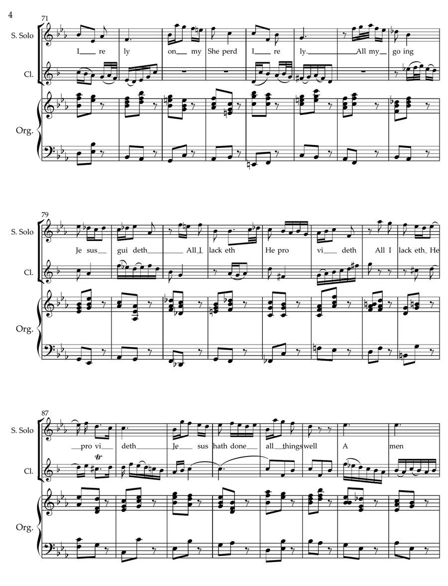 On my Shepherd I rely On my Shepherd I rely Soprano Voice scores gallery preview page 4