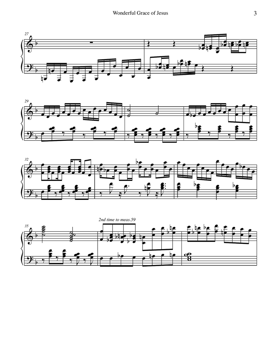 Wonderful Grace of Jesus Wonderful Grace of Jesus Piano scores gallery preview page 3