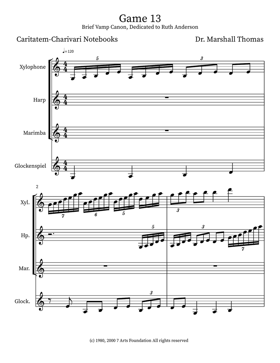 Game 13 Game 13 Small Ensemble scores gallery preview page 1