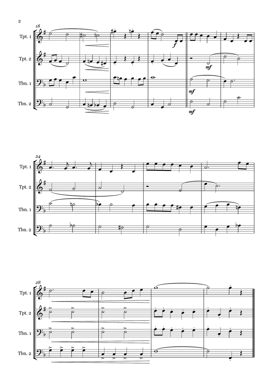 Let It Snow! Let It Snow! Let It Snow! Brass Quartet scores gallery preview page 2
