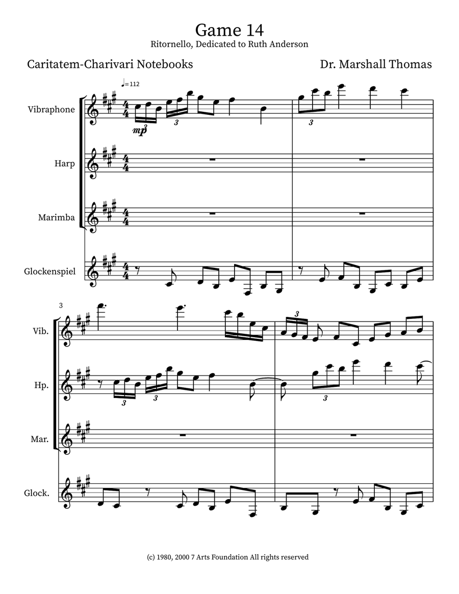 Game 14 Game 14 Small Ensemble scores gallery preview page 1