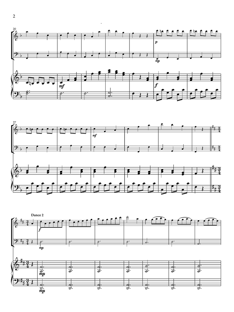 Six German Dances Six German Dances Flute Duet scores gallery preview page 2
