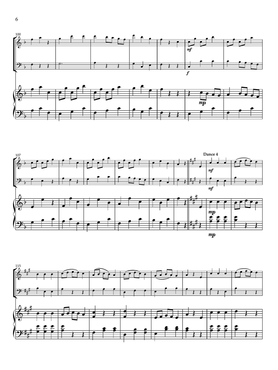 Six German Dances Six German Dances Flute Duet scores gallery preview page 6