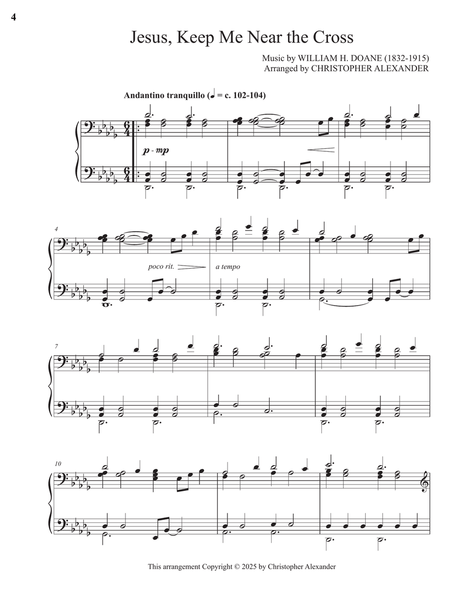 Jesus, Keep Me Near the Cross Piano Solo scores gallery preview page 4