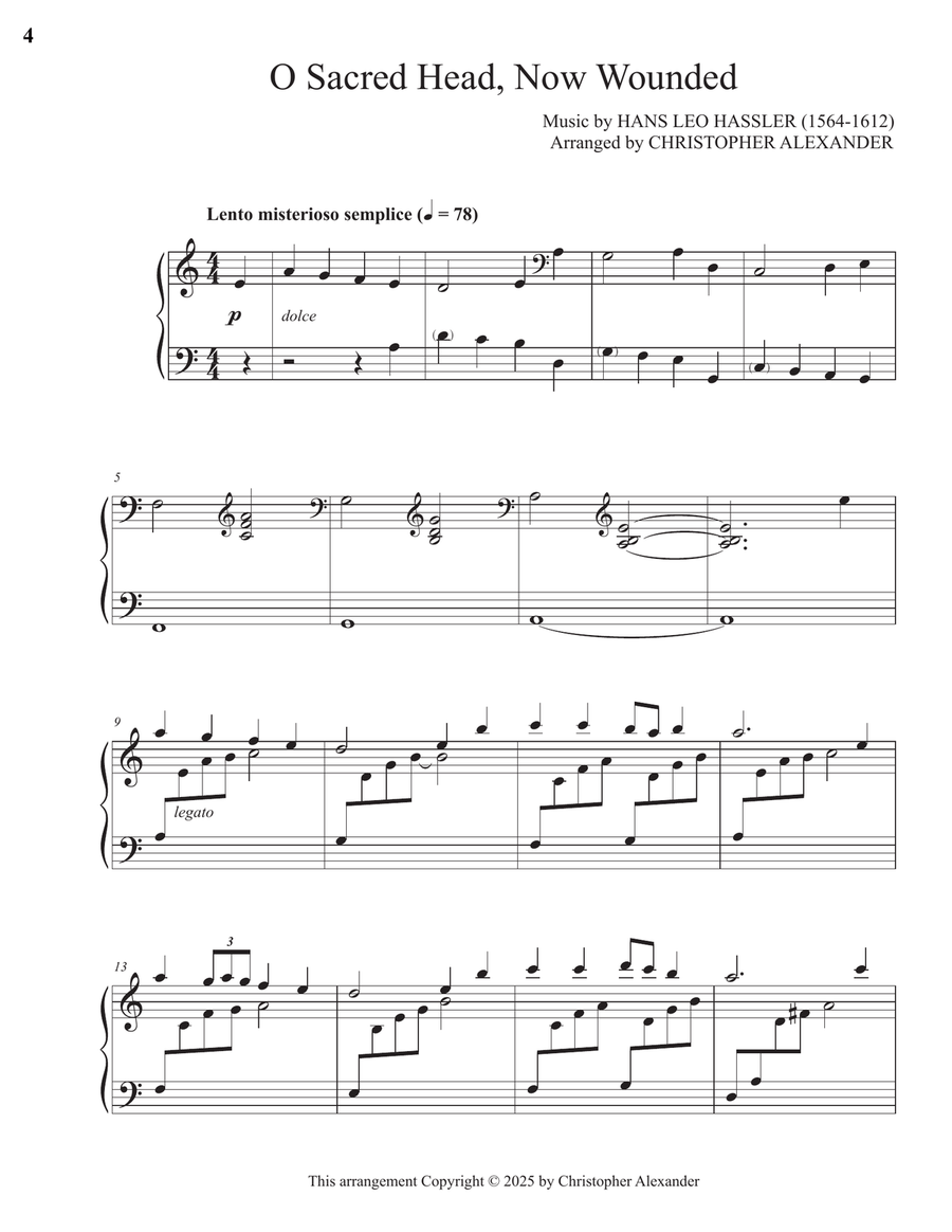 O Sacred Head, Now Wounded Piano Solo scores gallery preview page 4