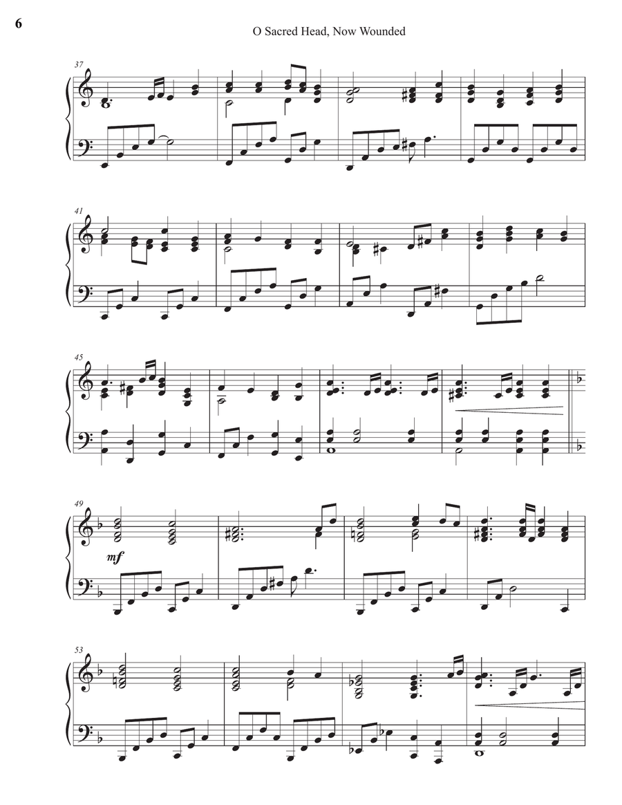 O Sacred Head, Now Wounded Piano Solo scores gallery preview page 6