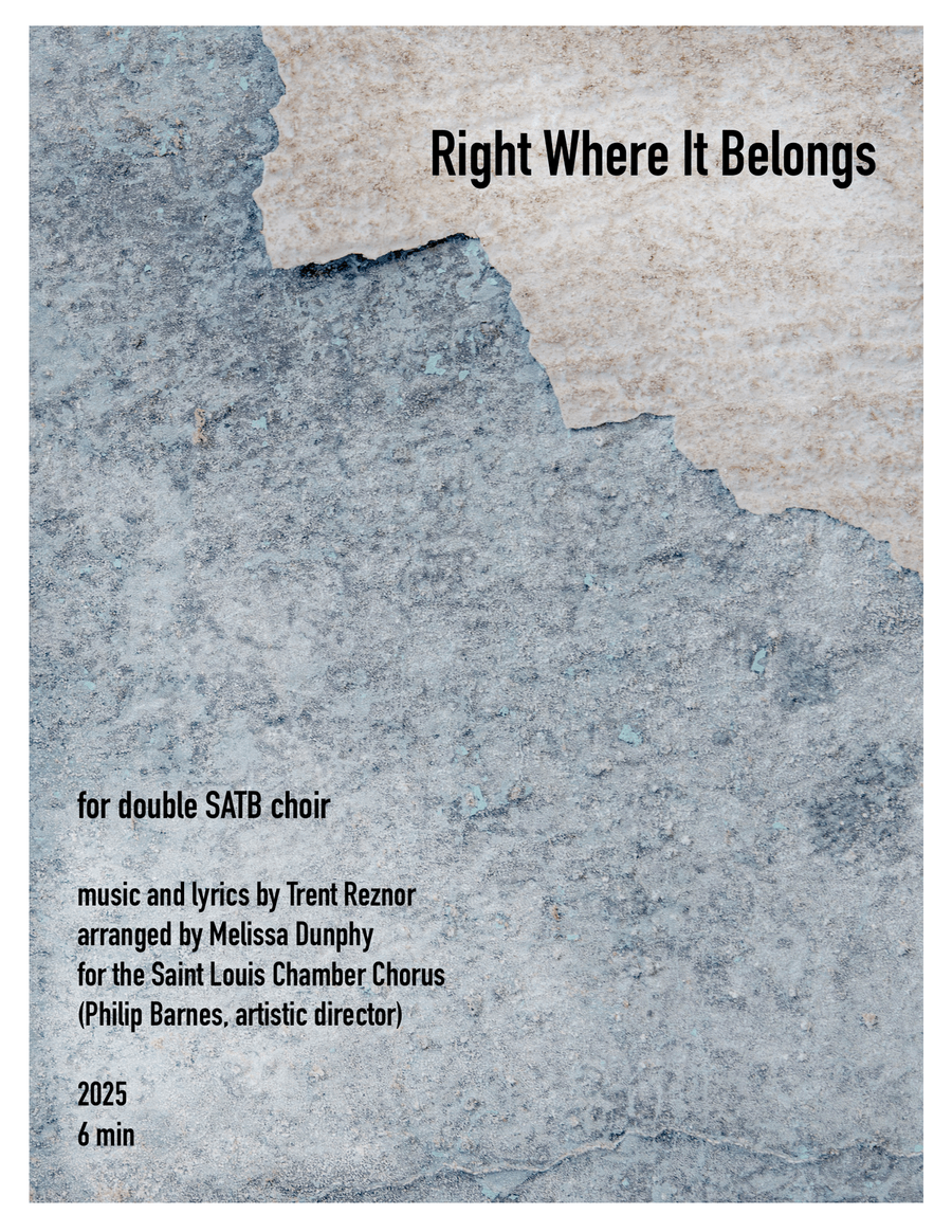 Right Where It Belongs Divisi scores gallery preview page 1