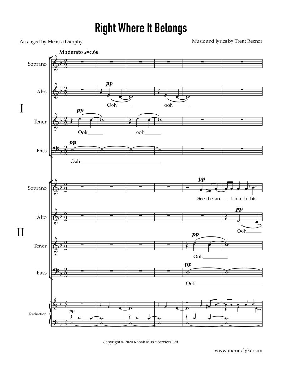 Right Where It Belongs Divisi scores gallery preview page 3