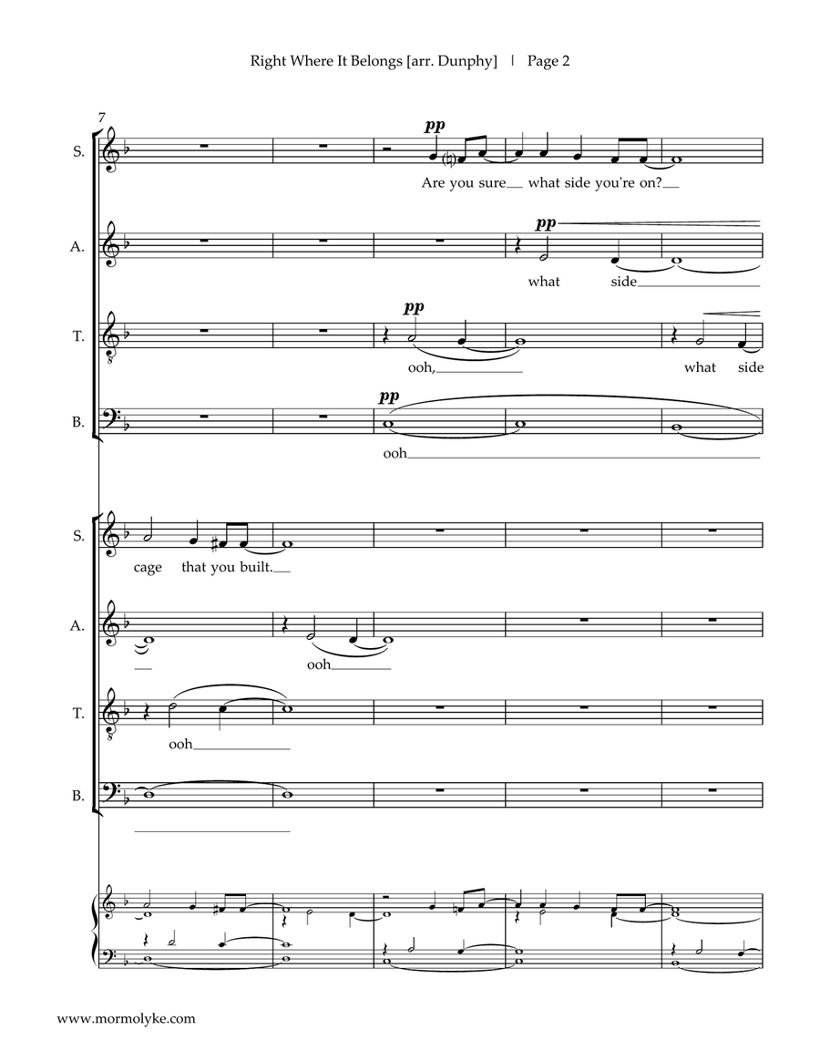 Right Where It Belongs Divisi scores gallery preview page 4