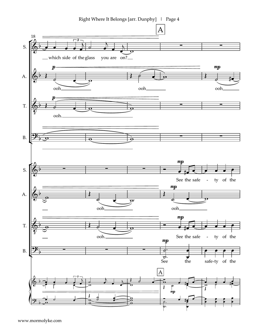 Right Where It Belongs Divisi scores gallery preview page 6
