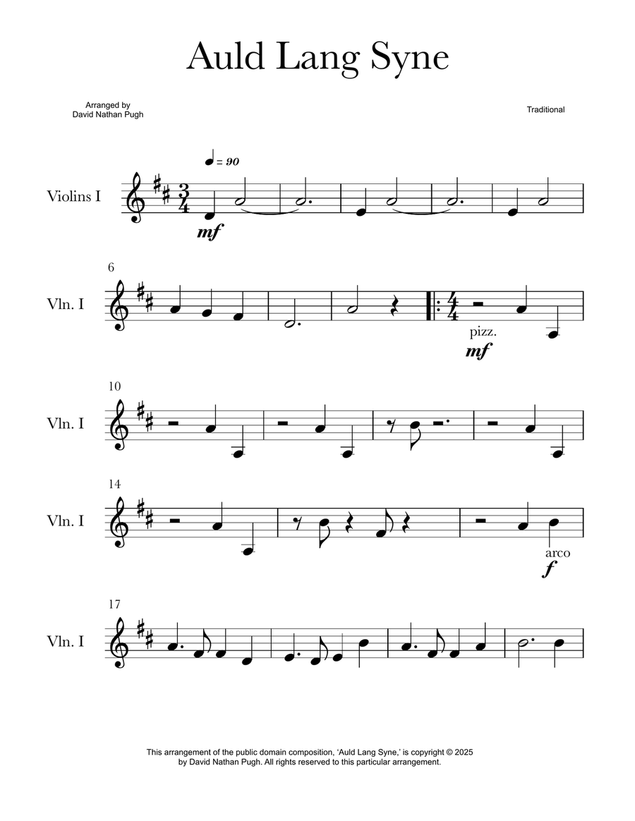 Auld Lang Syne String Orchestra scores gallery preview page 4