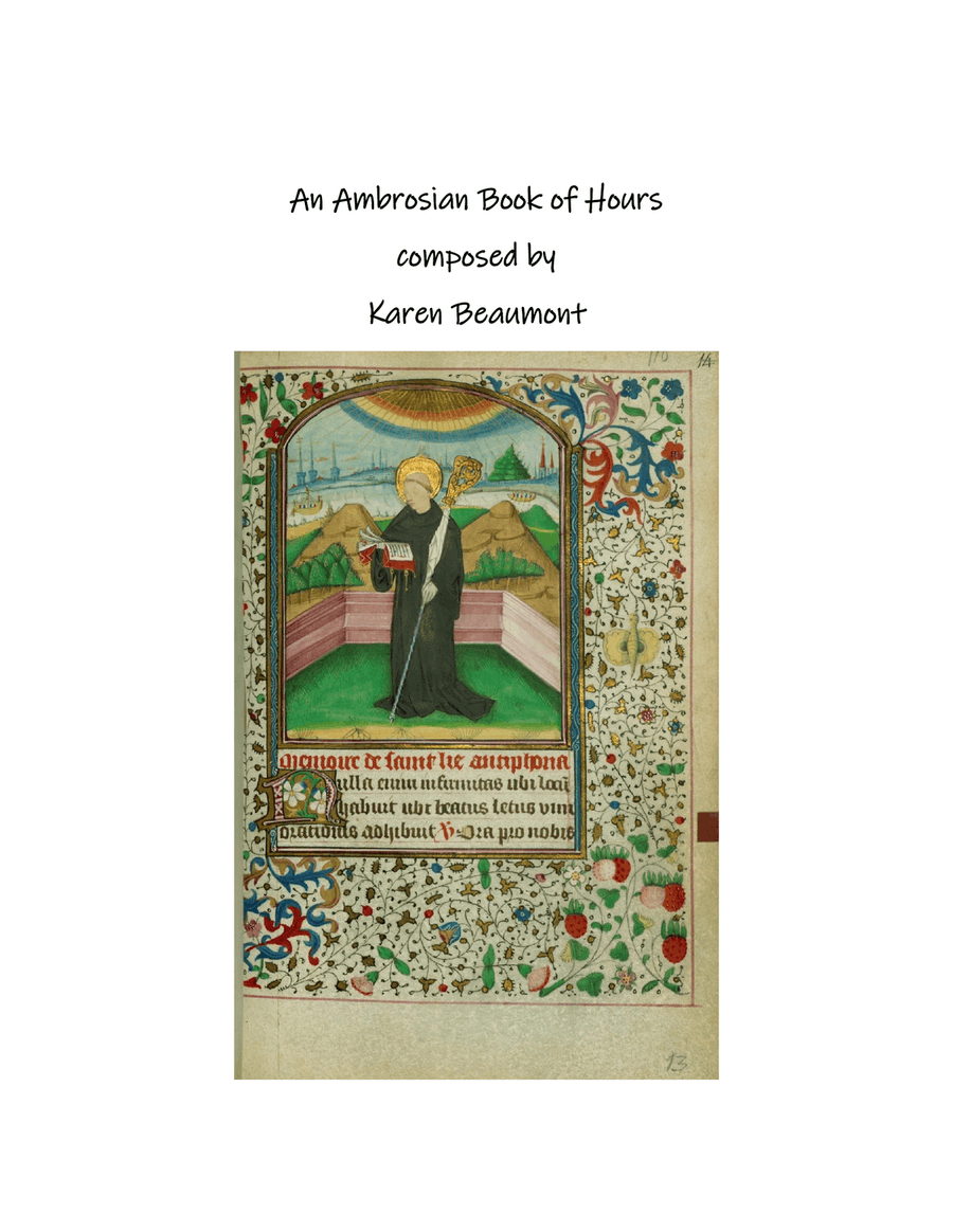 An Ambrosian Book of Hours (easy pedal) Organ Solo scores gallery preview page 1