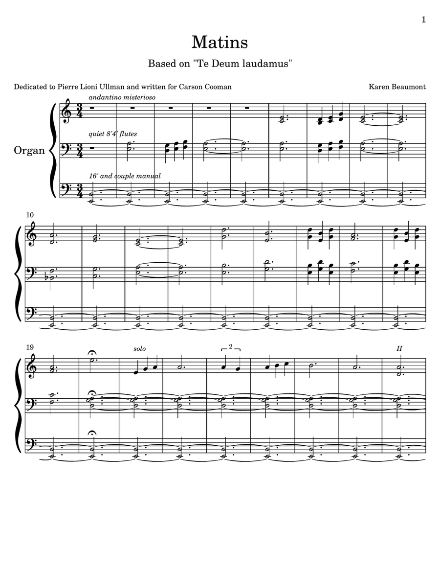 An Ambrosian Book of Hours (easy pedal) Organ Solo scores gallery preview page 2