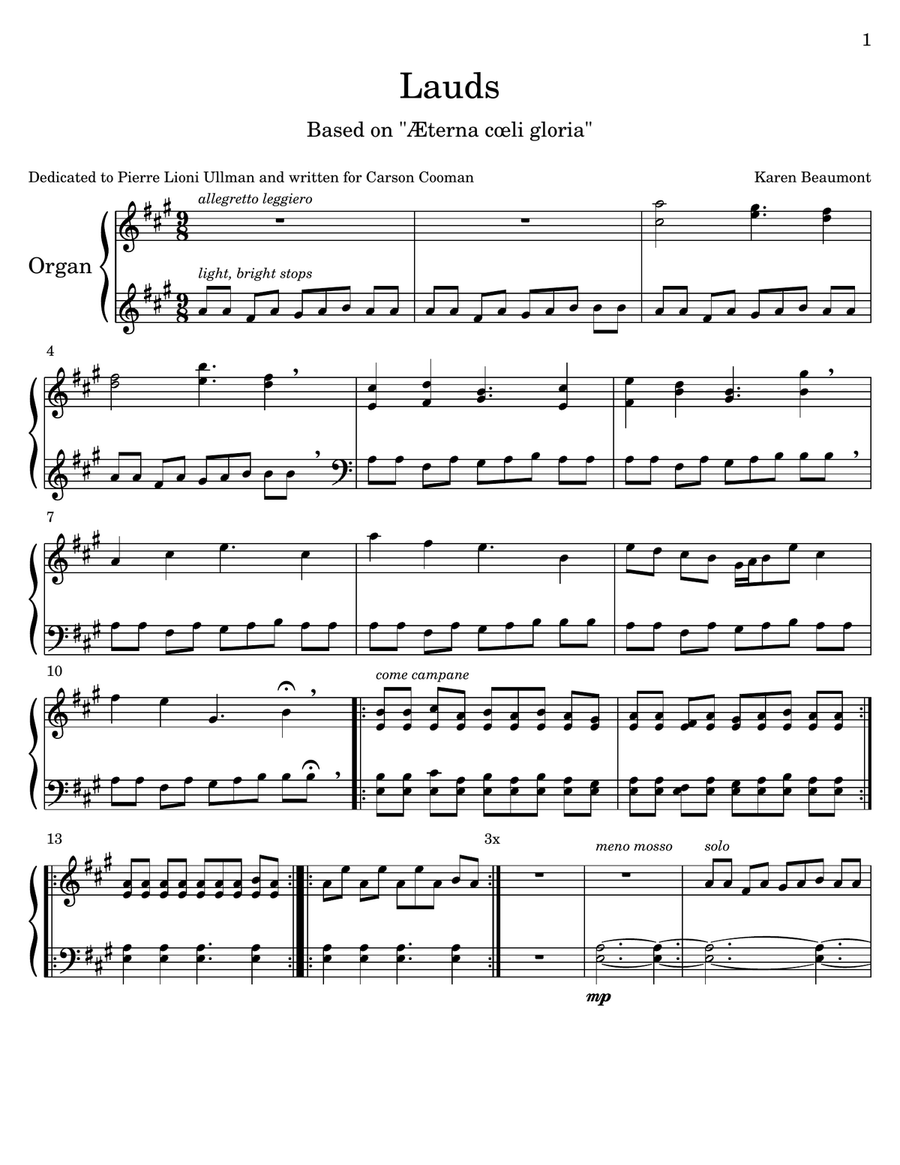 An Ambrosian Book of Hours (easy pedal) Organ Solo scores gallery preview page 4