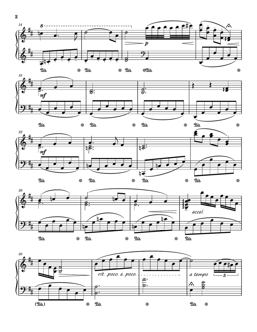 Come Saturday Morning (Saturday Morning) Piano Solo scores gallery preview page 2
