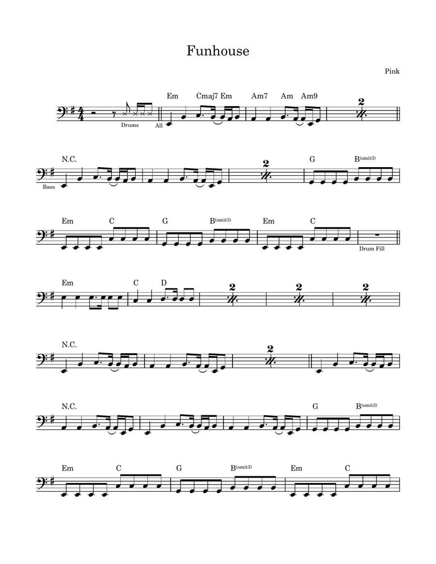 Funhouse Funhouse Piano scores gallery preview page 1