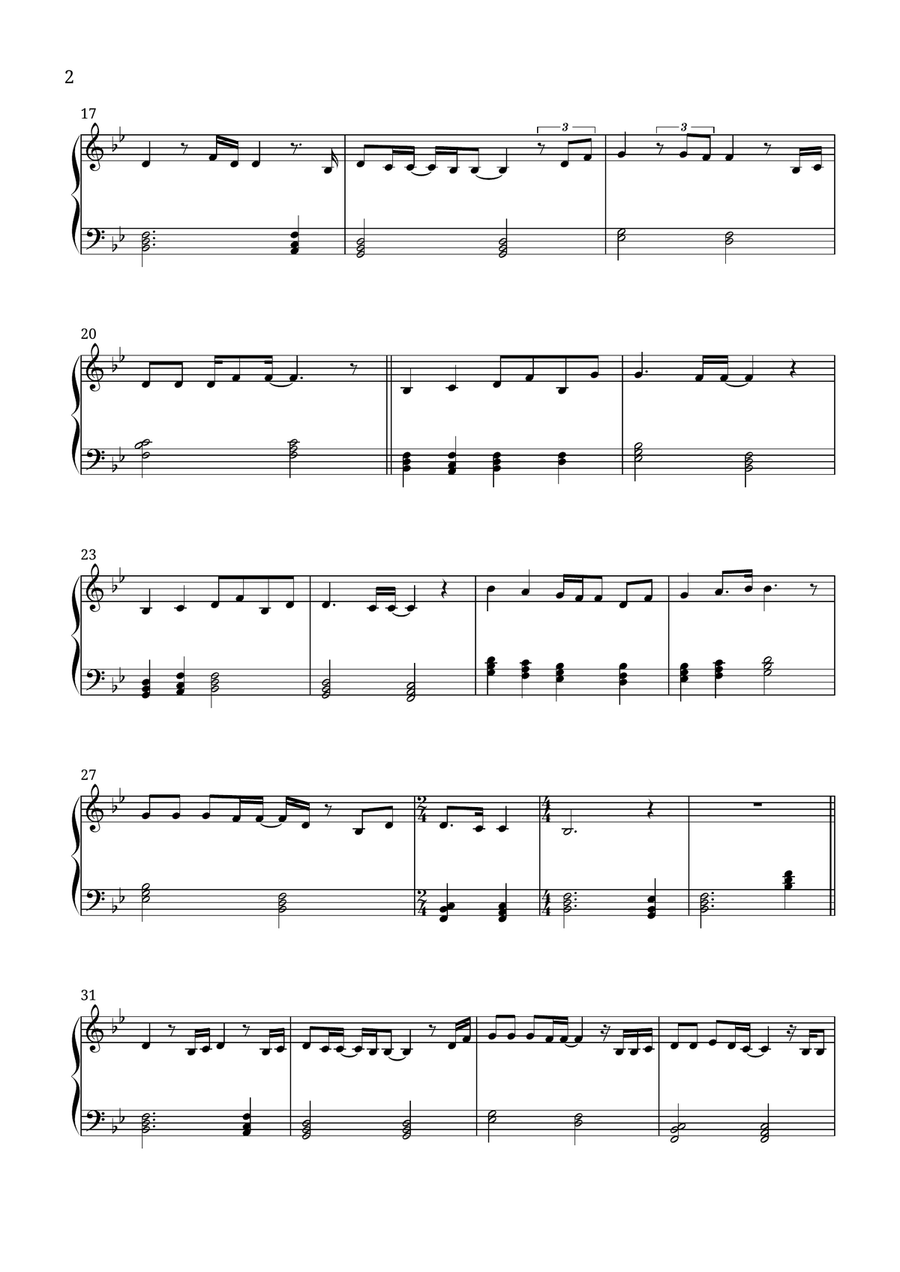 Thank You Jesus For The Blood Piano Solo scores gallery preview page 2