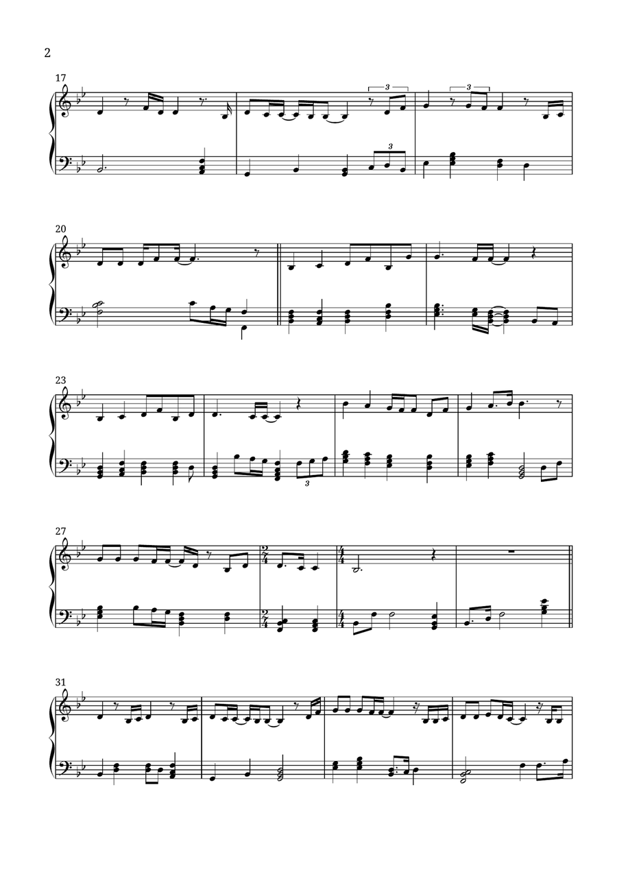 Thank You Jesus For The Blood Piano Solo scores gallery preview page 2