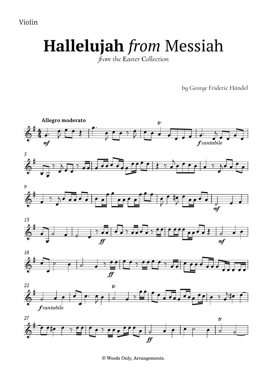 Hallelujah by Friedrich Händel for String Ensemble Chamber Music scores gallery preview page 5