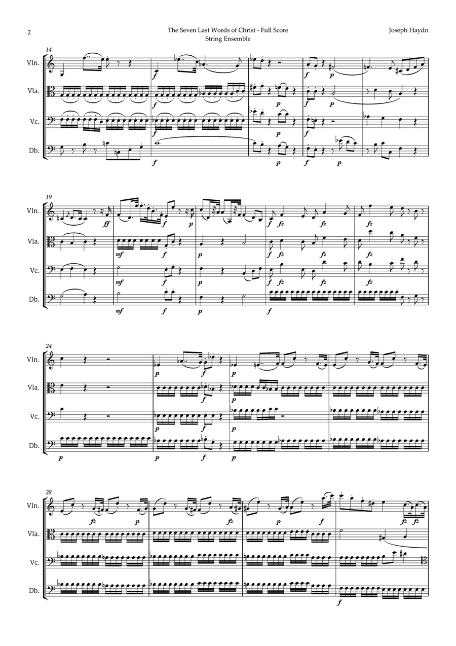5 Easter Songs for String Ensemble plus one Bonus Chamber Music scores gallery preview page 3