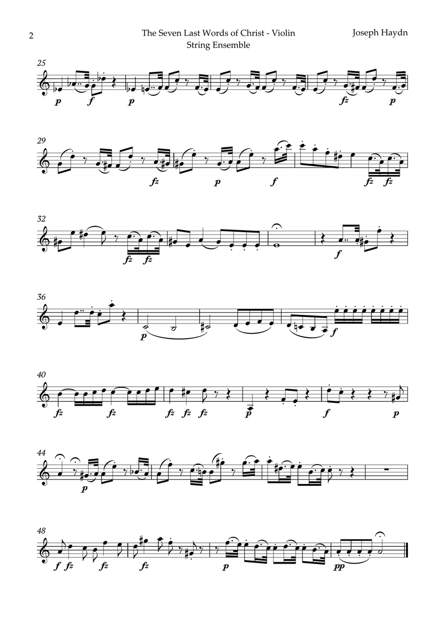 5 Easter Songs for String Ensemble plus one Bonus Chamber Music scores gallery preview page 6