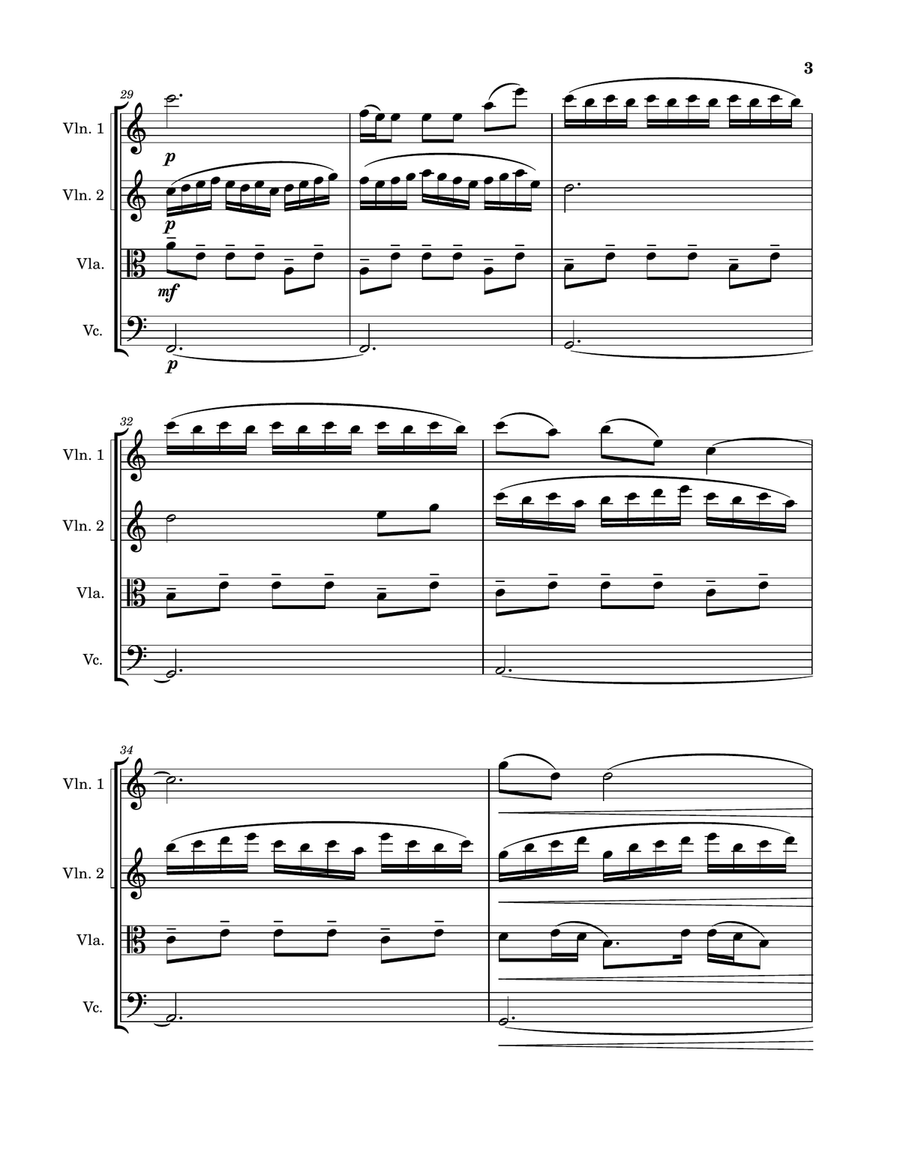 Cornfield Chase Cornfield Chase String Quartet scores gallery preview page 3