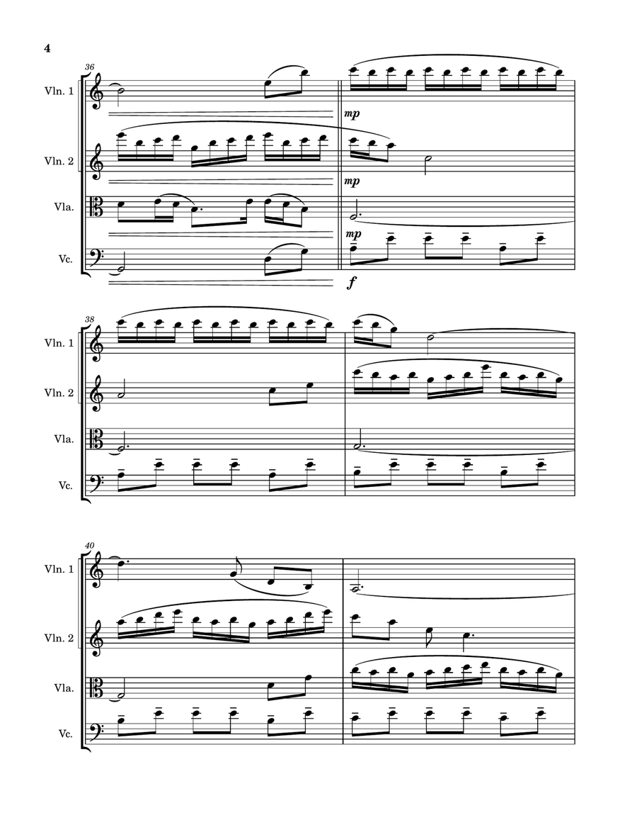 Cornfield Chase Cornfield Chase String Quartet scores gallery preview page 4