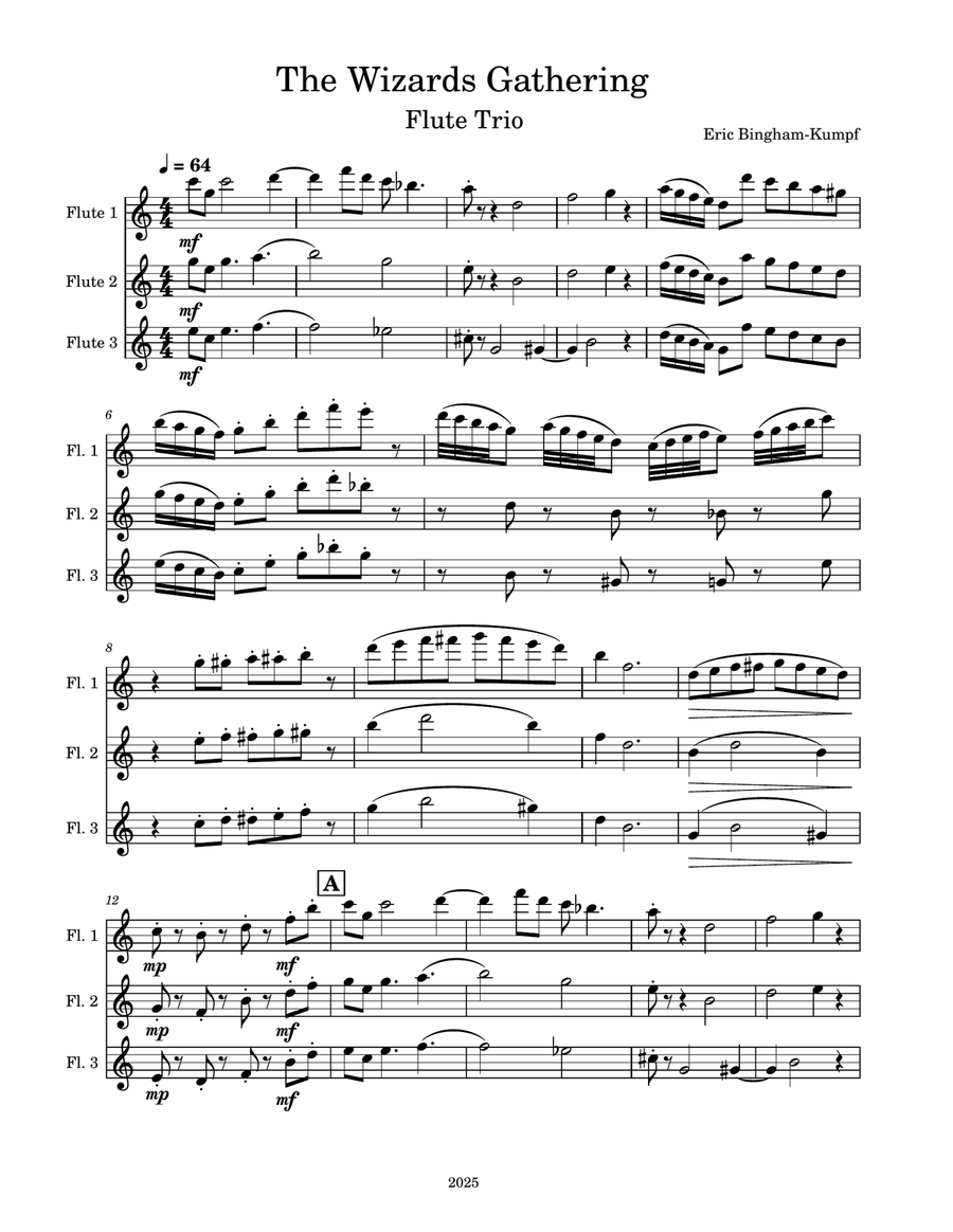 The Wizards Gathering The Wizards Gathering Woodwind Trio scores gallery preview page 1