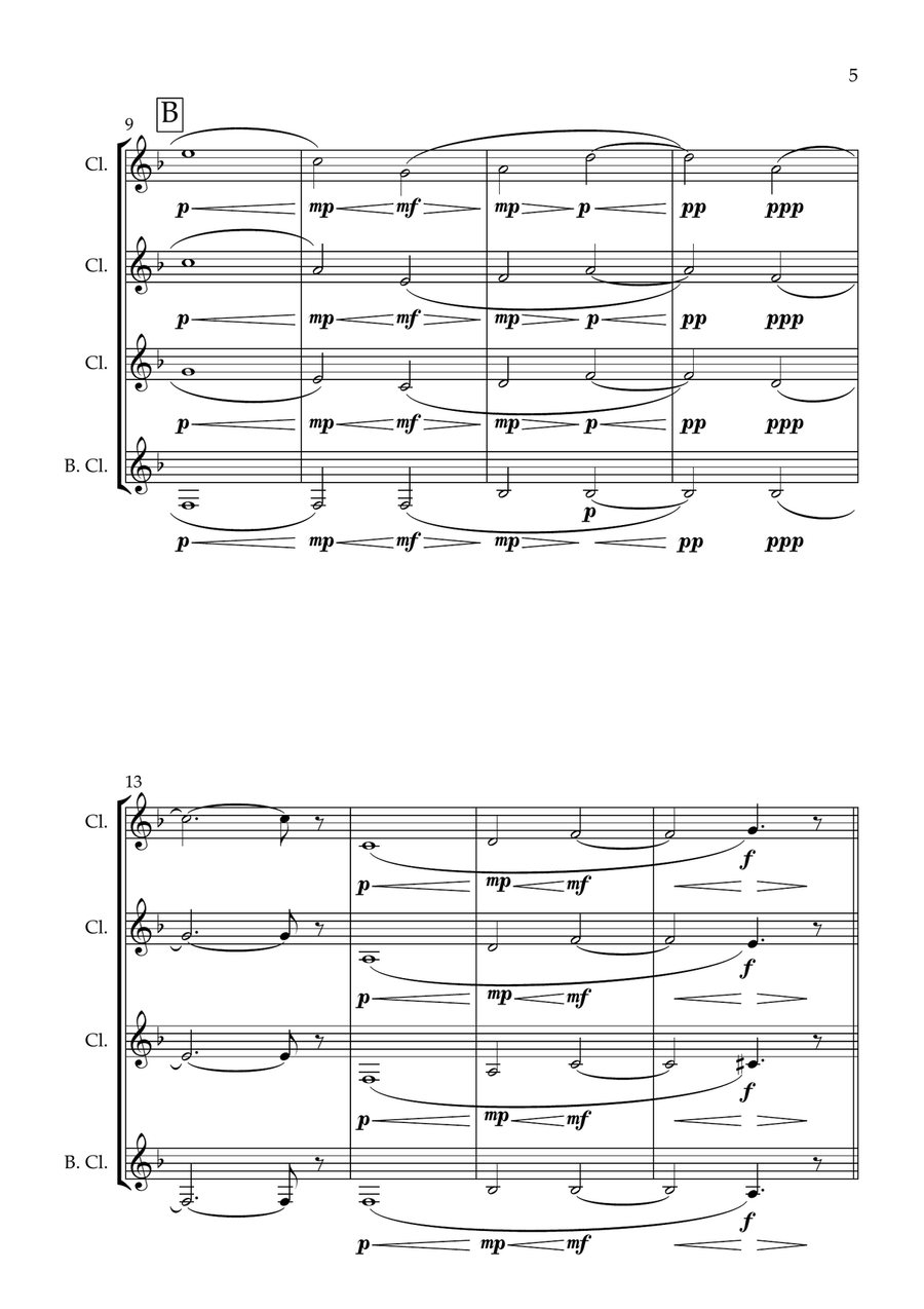 Observe Observe Clarinet Quartet scores gallery preview page 5