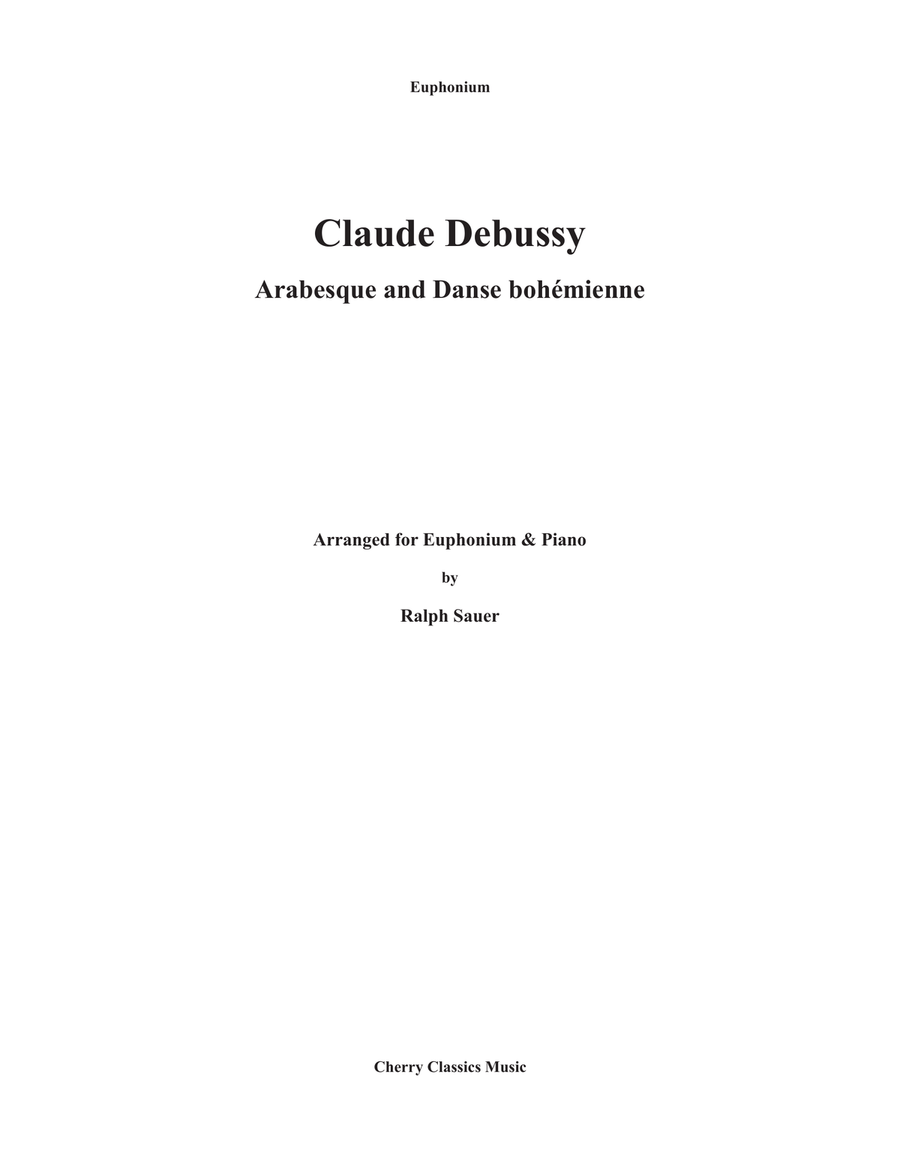Arabesque and Danse bohémienne for Euphonium and Piano Euphonium scores gallery preview page 1