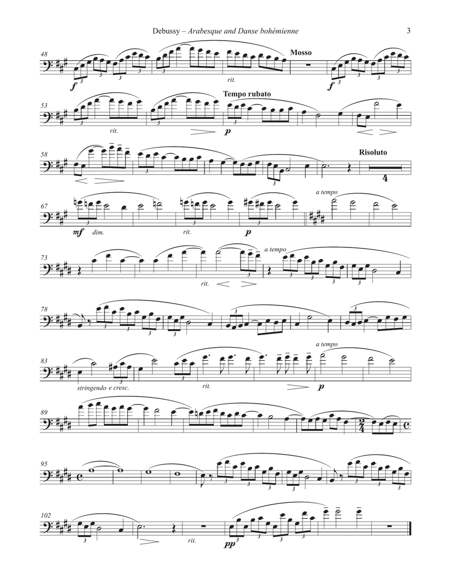 Arabesque and Danse bohémienne for Euphonium and Piano Euphonium scores gallery preview page 3