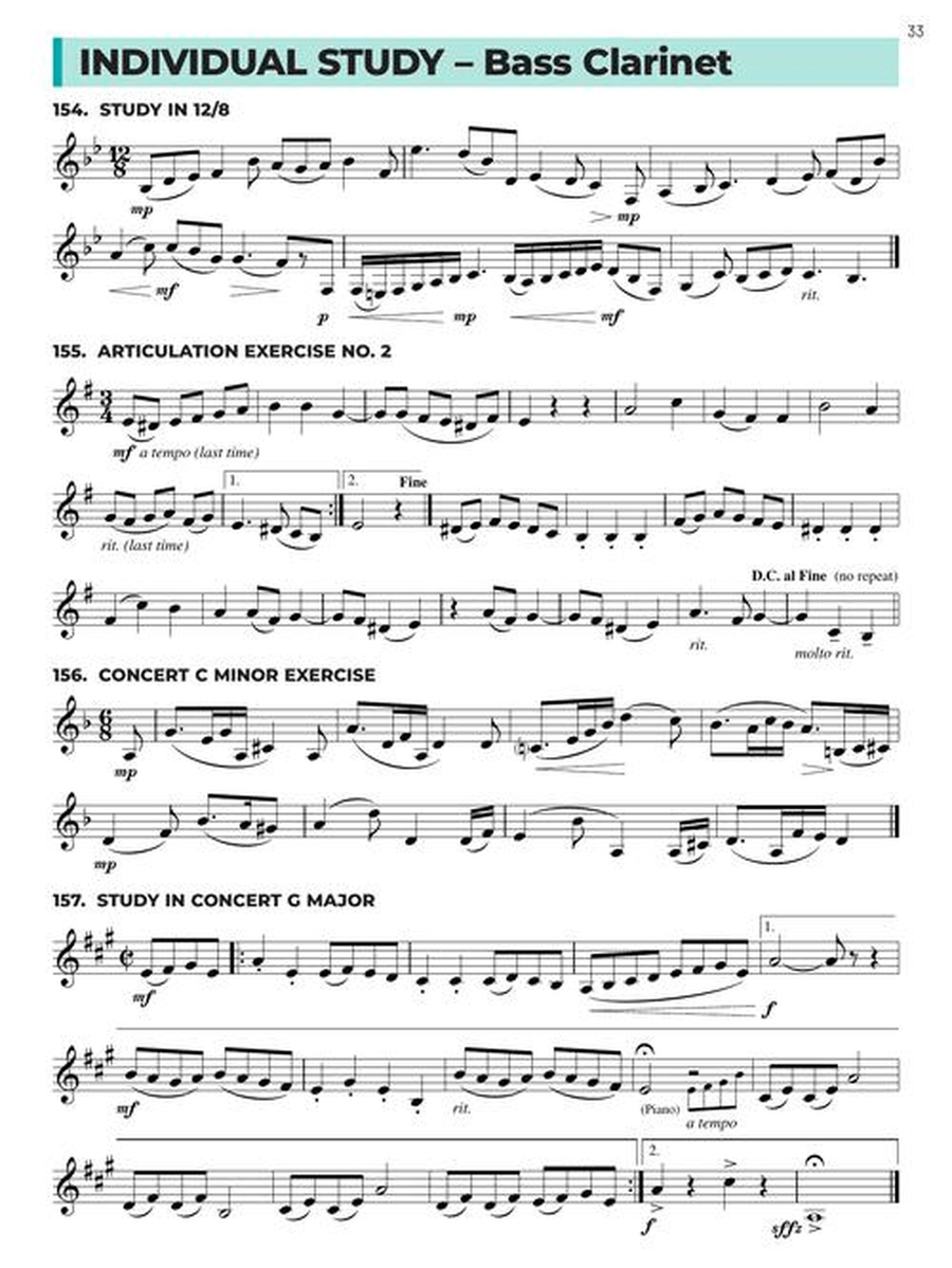 Essential Technique for Band – Bb Bass Clarinet Book 3 with Online Resources Concert Band Methods scores gallery preview page 5