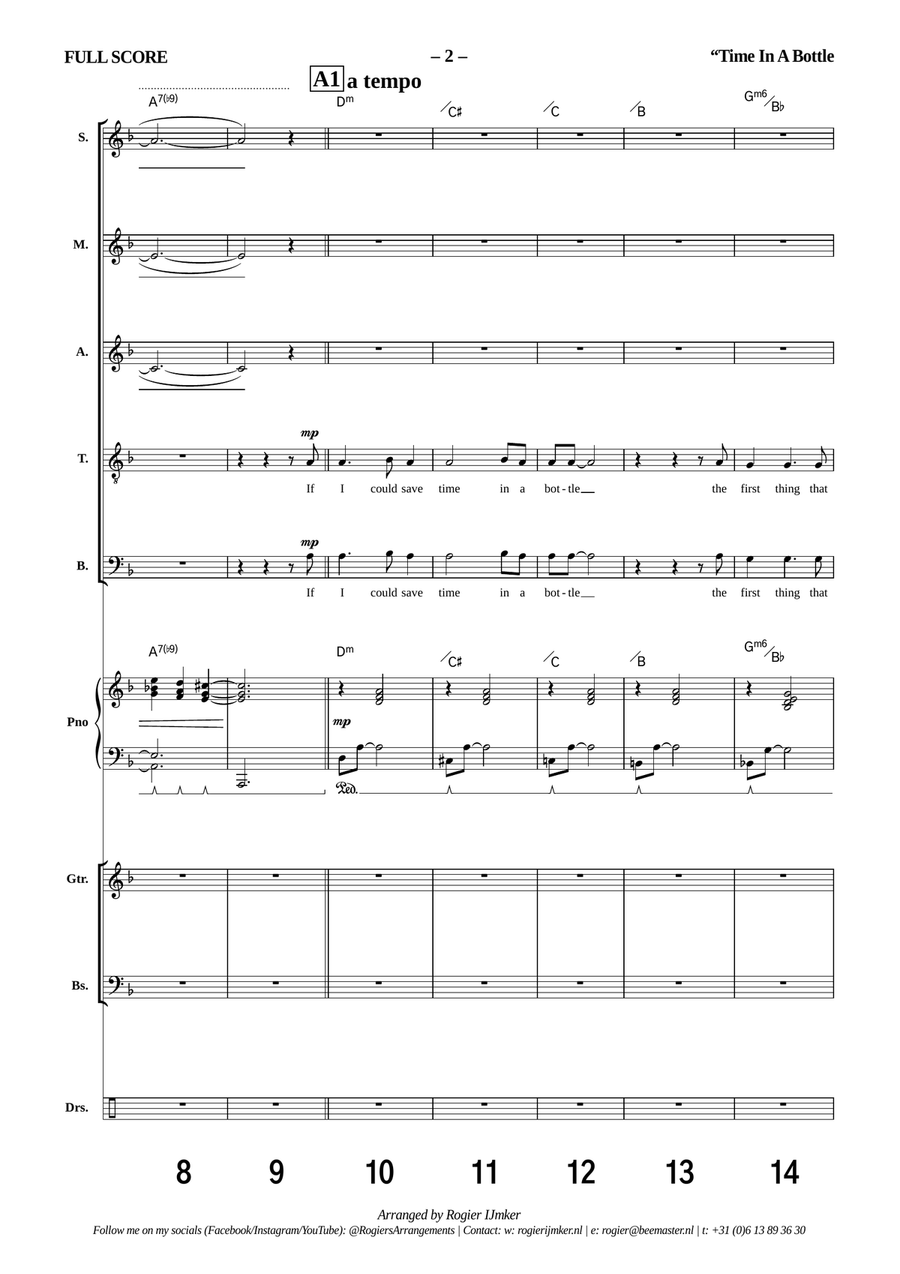 Time In A Bottle Time In A Bottle Choir scores gallery preview page 2