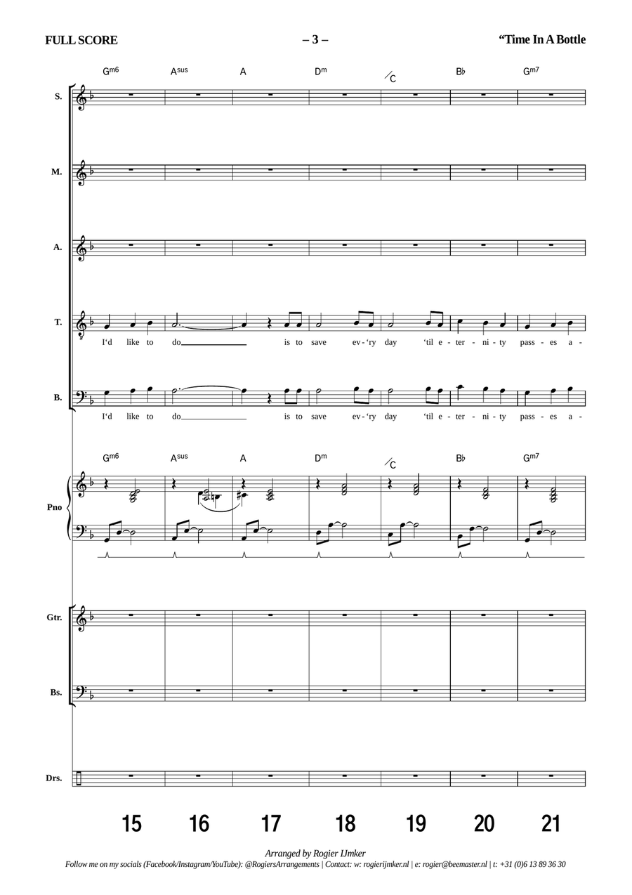 Time In A Bottle Time In A Bottle Choir scores gallery preview page 3