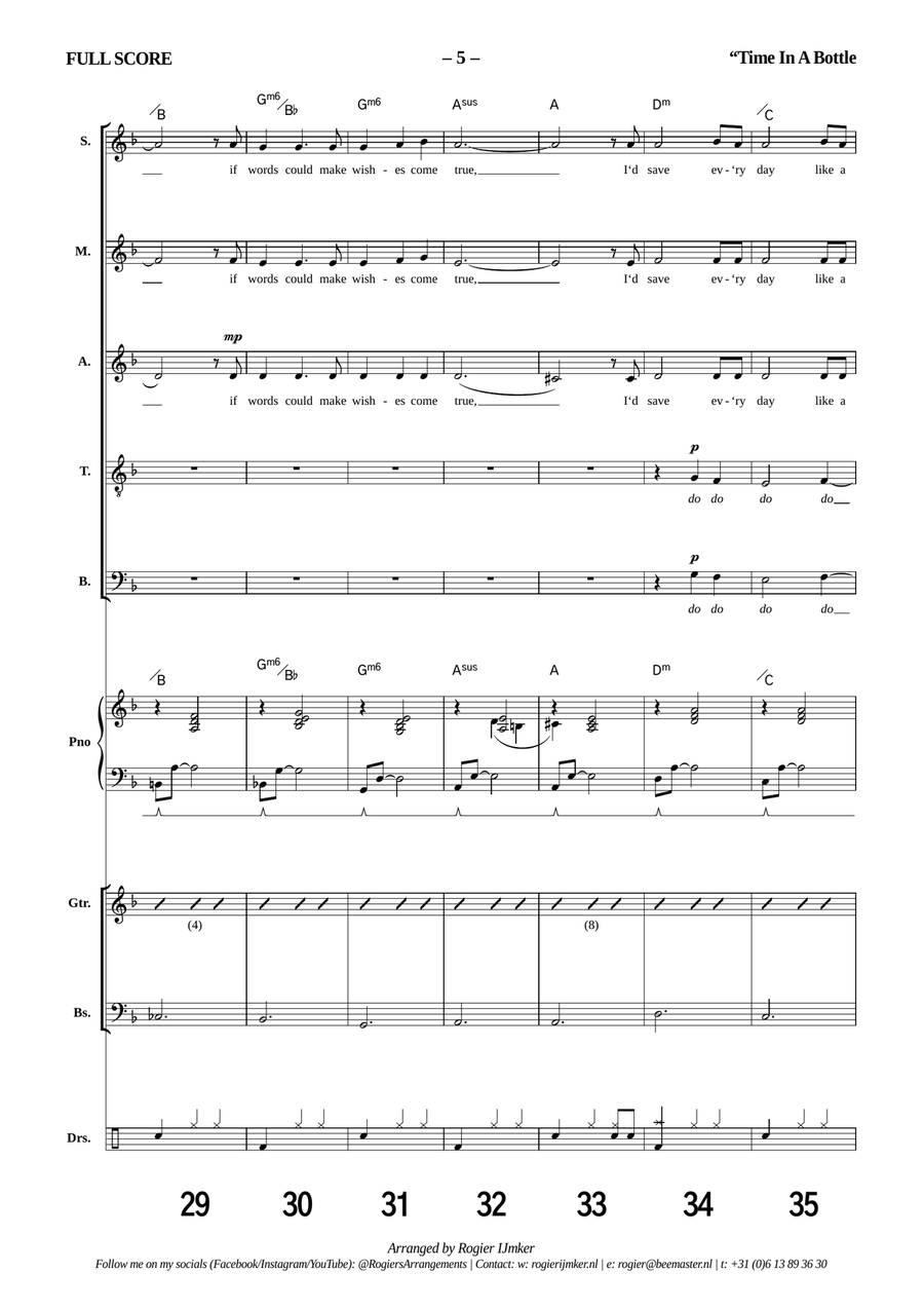 Time In A Bottle Time In A Bottle Choir scores gallery preview page 5