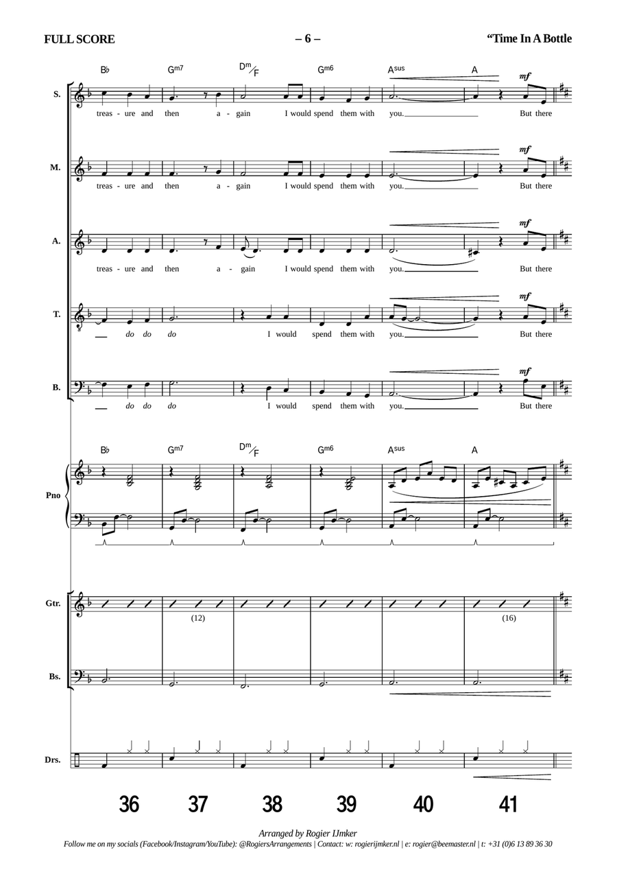 Time In A Bottle Time In A Bottle Choir scores gallery preview page 6