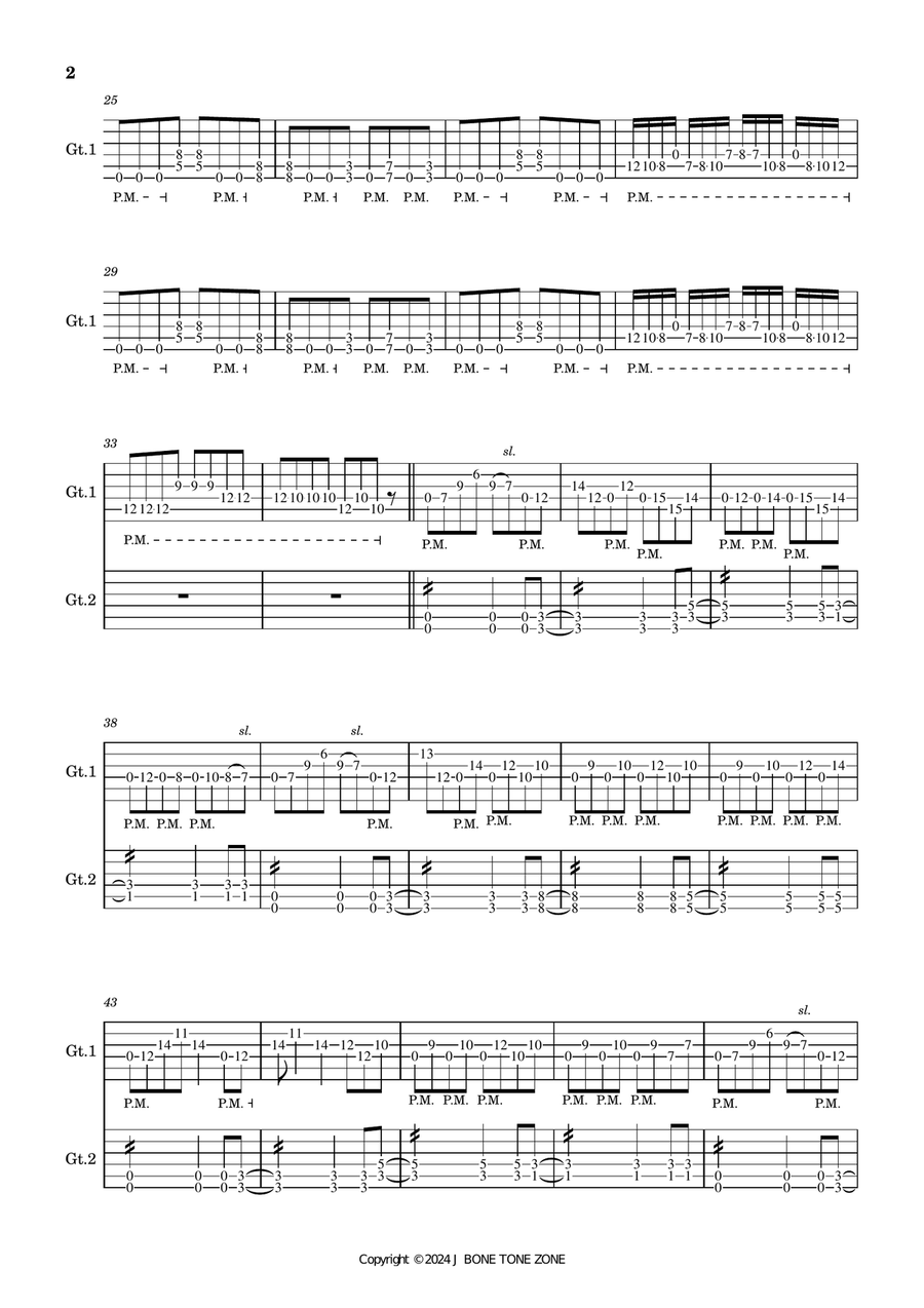 Roots Below Roots Below Guitar Tablature scores gallery preview page 2