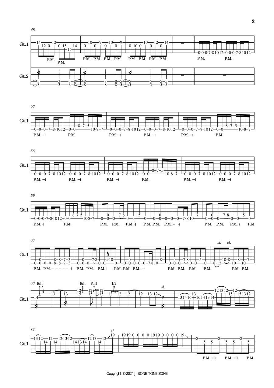Roots Below Roots Below Guitar Tablature scores gallery preview page 3